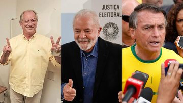 Ciro Gomes, Lula e Jair Bolsonaro votam neste domingo, 2 - Foto: Getty Images/Reprodução/Instagram