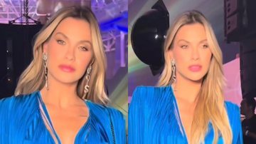 Andressa Suita ostenta beleza com vestido azul decotado - Reprodução/Instagram