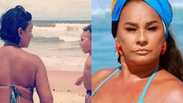 Solange Couto recorda cliques na praia ao lado do filho - Reprodução/Instagram