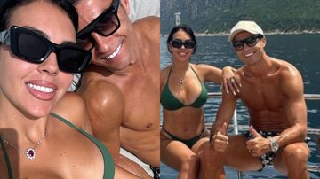 Jogador português Cristiano Ronaldo e modelo Georgina Rodríguez curtem passeio de barco com a família - Foto: Reprodução / Instagram