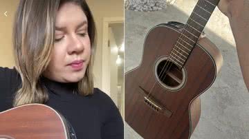 Marília Mendonça e seu violão - Foto: Reprodução / Instagram