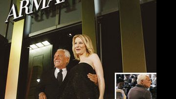 A atriz australiana, que espera o terceiro filho, foi a convidada de honra do estilista italiano na abertura de loja-conceito em Tóquio. A nova Armani é a maior loja do Japão - Reuters