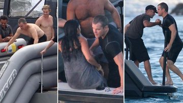 Matt Damon, sua esposa e amigos desfrutam passeio de barco na França - The Grosby Group