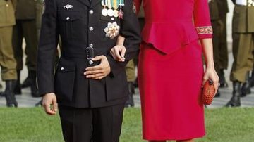 Príncipe Rashid bin El Hassan, da Jordânia, com sua princesa Zeina Shaban - Getty Images e Reuters