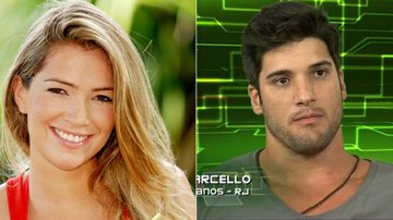 Fani Pacheco e Marcello Soares - TV GLOBO / Matheus Cabral; Reprodução / Big Brother Brasil