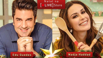 O especial de Natal da Live Store, que será transmitido nesta terça-feira, a partir das 17h, contará com a participação da maravilhosa dupla Edu Guedes e Nadja Haddad - Divulgação