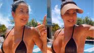 Scheila Carvalho exibe boa forma na piscina - Reprodução/Instagram