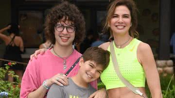 Luciana Gimenez e os filhos Lucas e Lorenzo - Foto: reprodução/Instagram