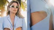 Flávia Alessandra deixa seios à mostra em blazer recortado - Reprodução/Instagram