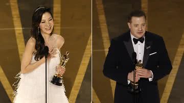 Michelle Yeoh e Brendan Fraser vencem o Oscar de 2023 - Fotos: Getty Images