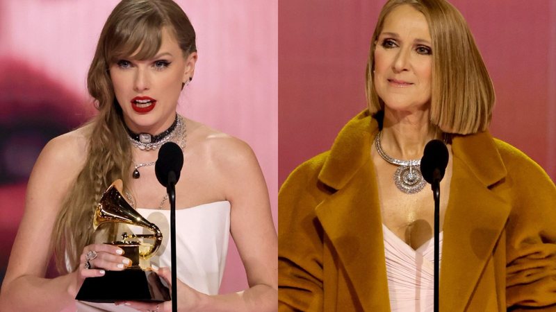 Taylor Swift gerou polêmica ao receber prêmio das mãos de Céline Dion - Foto: Getty Images