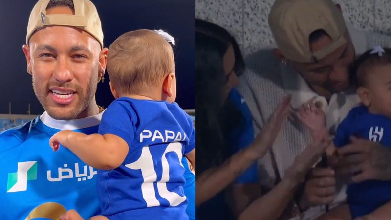 Neymar Jr e Bruna Biancardi levam a filha para assistir primeiro jogo de futebol - Reprodução/Instagram/RSL/Al-Hilal