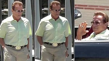 Arnold Schwarzenegger visita o filho no hospital - CityFiles