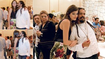 Apaixonada, a modelo paranaense leva o filho de Bob Marley, que está no Brasil para conhecer a família da amada, à inauguração de loja de moda feminina, em SP. - Fábio Miranda