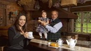 Na serra gaúcha, Jayme Monjardim, Tânia Mara e Maysa reforçam laços de família e se deliciam com chá colonial. - Liane Neves