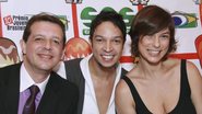 Sérgio Carvalho, o idealizador do evento Guto Melo e Maria Paula lançam o 10º Prêmio Jovem Brasileiro.