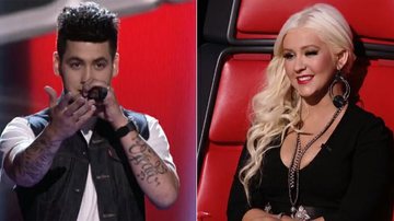 Jonathas será treinado por Christina Aguilera no The Voice - Reprodução