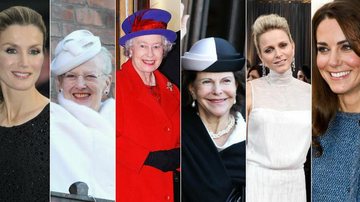 Princesa Letizia, Rainha Margarida, Rainha Elizabeth II, Rainha Silvia, Duquesa Kate Middleton e Princesa Charlene - Getty Images