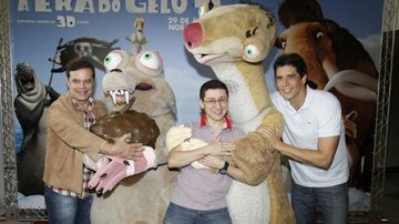 Diogo Vilela, Tadeu Mello e Márcio Garcia na estreia de 'A Era do Gelo 4' - Felipe Assumpção / AgNews