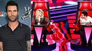 Adam Levine brinca com Shakira ao mandá-la "calar a boca" durante audição do 'The Voice' - Getty Images / Reprodução NBC