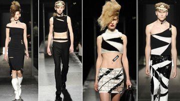 O estilista JW Anderson diz que a coleção que assinou para a Versus Versace tem peças para um guarda-roupa compartilhado entre homem e mulher - Foto-montagem