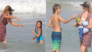 Susana Werner curte praia com os filhos - Delson Silva/AgNews