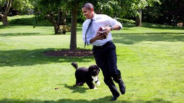 Barack Obama brinca com Bo nos jardins da Casa Branca - Flickr The White House