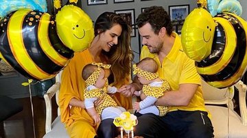 Marcella Fogaça e Joaquim Lopes comemoram os sete meses das filhas gêmeas - Reprodução/Instagram